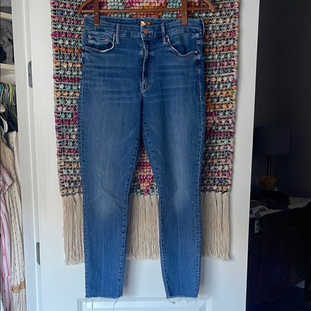 Mother High waisted ankle fray